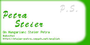 petra steier business card